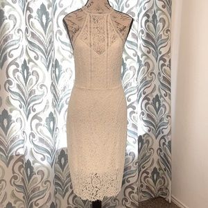 Express White Lace Sheath Dress Sz 10